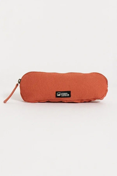Terra Thread Organic Cotton Pencil Bag In Burnt Orange At Urban Outfitters