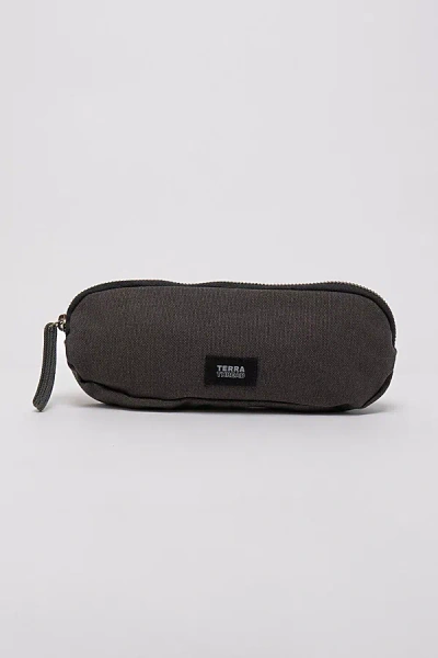 Terra Thread Organic Cotton Pencil Bag In Charcoal Grey At Urban Outfitters In Gray