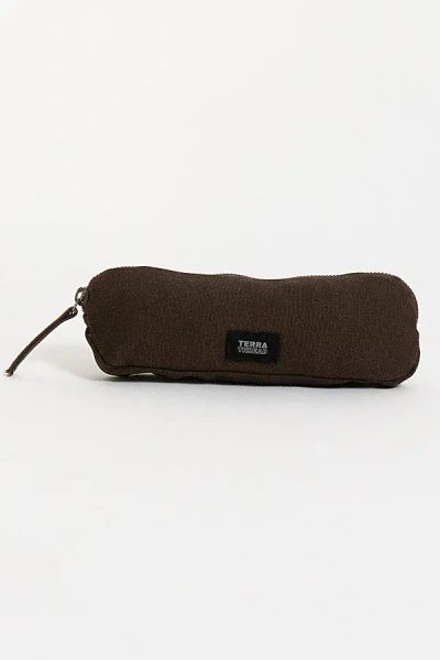 Terra Thread Organic Cotton Pencil Bag In Chestnut Brown At Urban Outfitters