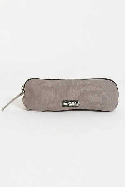 Terra Thread Organic Cotton Pencil Bag In Cloud Grey At Urban Outfitters In Gray