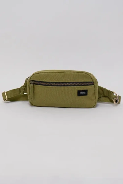 Terra Thread Organic Cotton Sling Belt Bag In Green