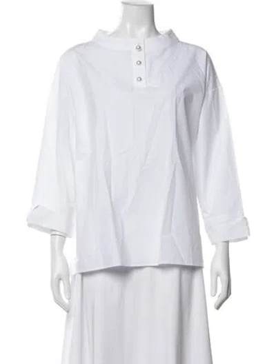 Pre-owned Terra Three-quarter Sleeve Top In White