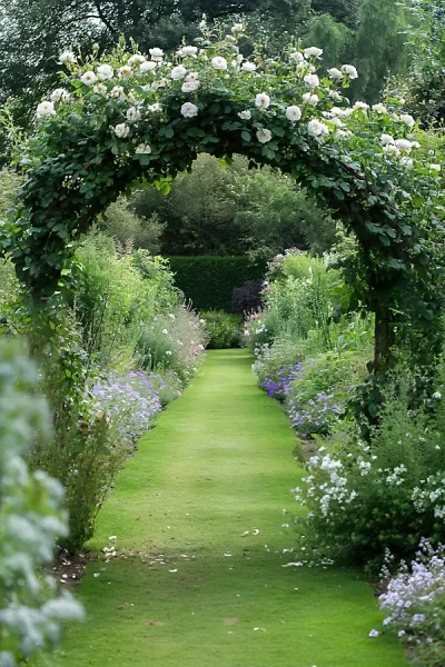 Terrain Aged Steel Garden Arch In Black