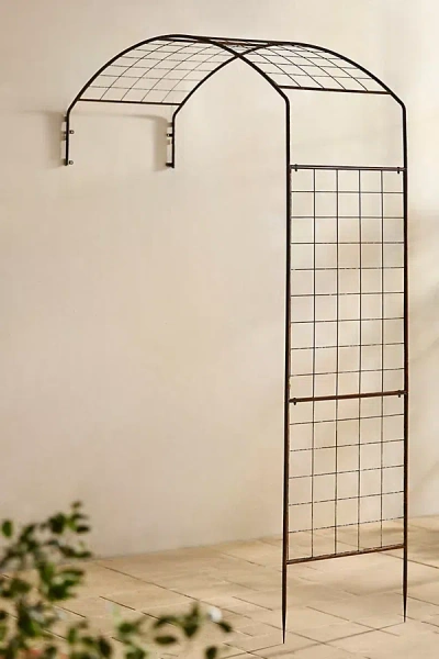 Terrain Aged Steel Garden Half Arch In Black