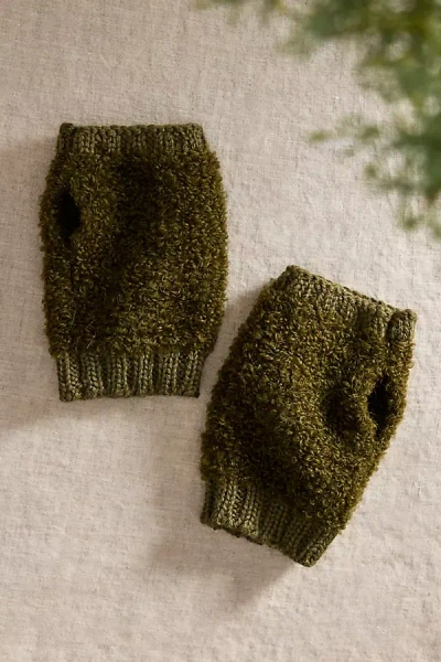 Terrain Alpaca Knit Mittens In Green