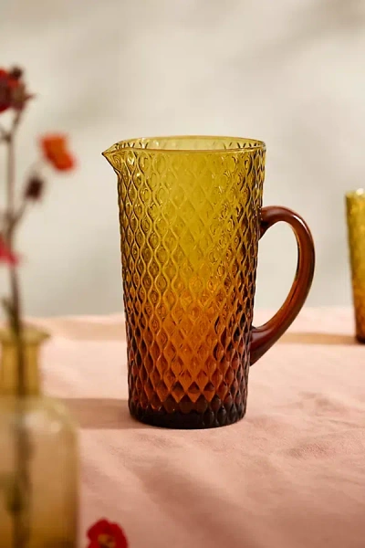 Terrain Amber Glass Pitcher