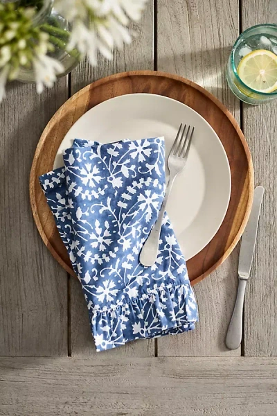 Terrain Americana Ruffle Cotton Napkins, Set Of 4