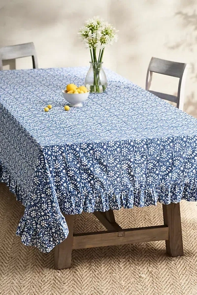 Terrain Americana Ruffle Cotton Tablecloth