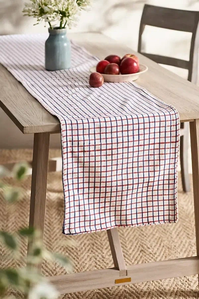 Terrain Americana Windowpane Check Cotton Runner