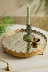 Terrain Antique Mirrored Candle Plinth In Gold