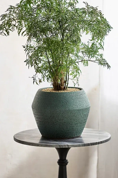 Terrain Aqua Diamond Terracotta Planter In Blue