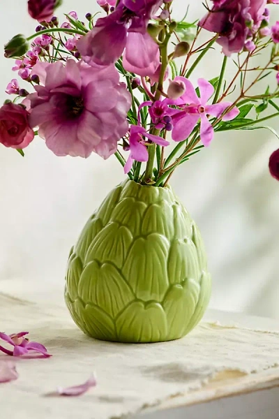 Terrain Artichoke Porcelain Vase In Green