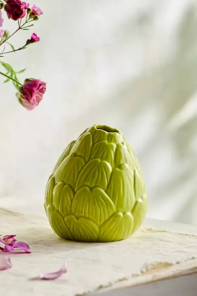 Terrain Artichoke Porcelain Vase In Green