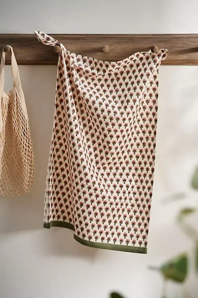 Terrain Asha Cotton Dish Towel In Green