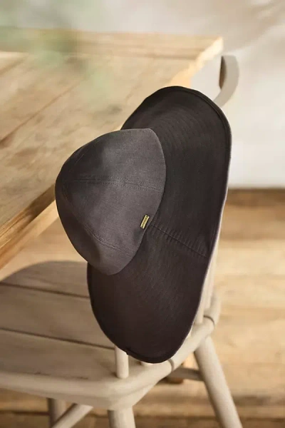 Terrain Asymmetrical Brim Cotton Crusher Hat, Solid In Grey