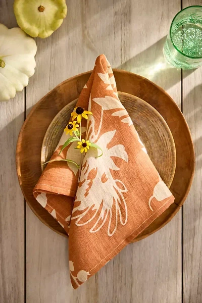 Terrain Autumn Botanical Linen Napkins, Set Of 2