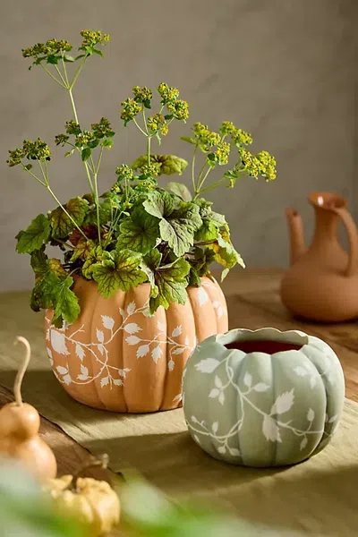 Terrain Autumn Pumpkin Terracotta Planter In Multi
