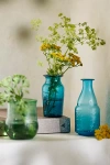 Terrain Azure Recycled Glass Bud Vases, Set Of 3