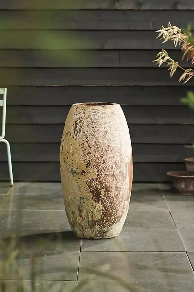 Terrain Barnacle Cylinder Pot, 15" In Neutral