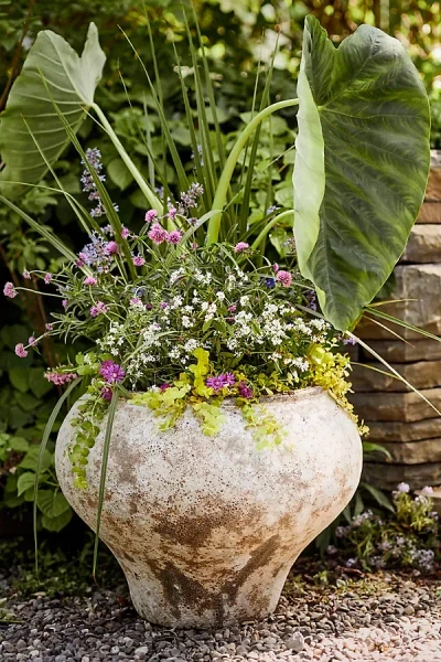 Terrain Barnacle Vase Planter, Dark Neutral In Brown