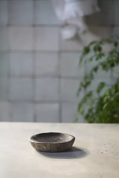 Terrain Basalt Soap Dish In Gray
