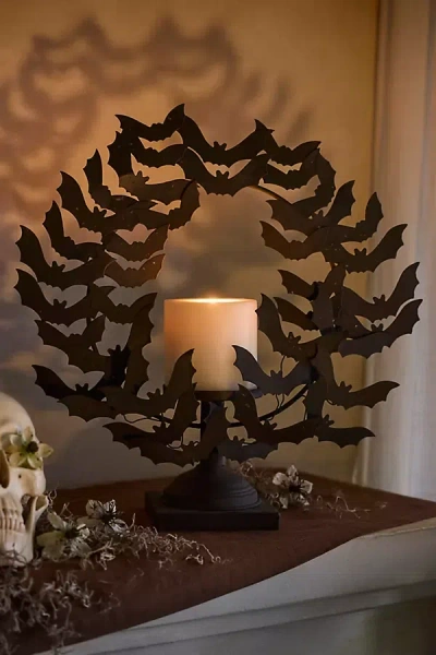 Terrain Bat Swarm Pillar Candle Holder In Multicolor