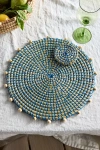 Terrain Beaded Seagrass Placemat In Blue