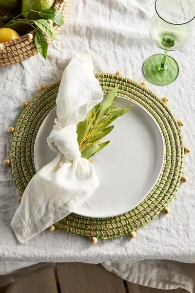 Terrain Beaded Seagrass Placemat In White