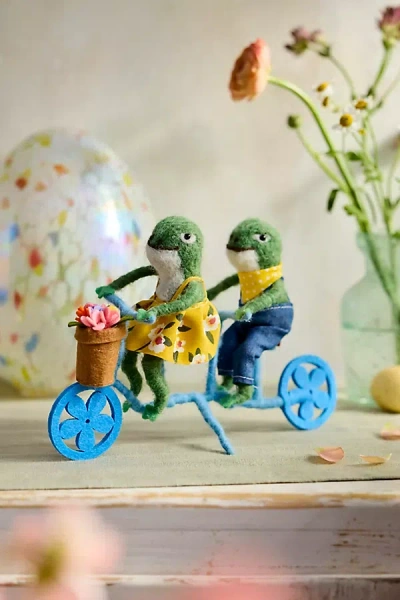 Terrain Biking Frogs Felt Critters In Blue