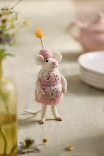 Terrain Birthday Cake Mouse Felt Critter In Multi