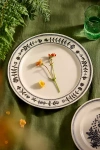 Terrain Black Fern Stoneware Dinner Plate In White
