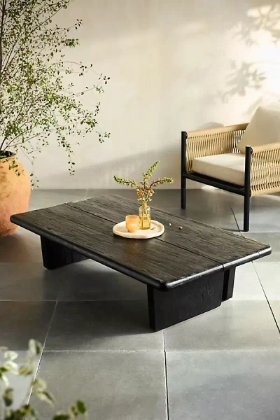 Terrain Black Recycled Teak Coffee Table