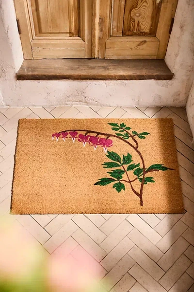 Terrain Bleeding Heart Coir Doormat In Brown
