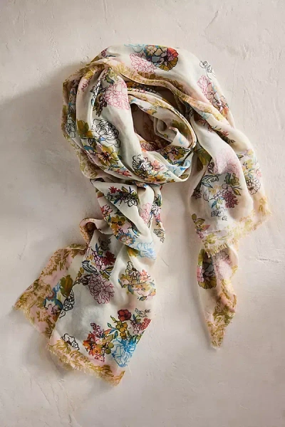 Terrain Blooming Garden Scarf In White