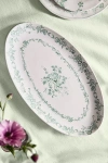Terrain Blooming Transferware Serving Platter In White
