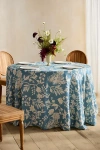 Terrain Blue Botanical Round Cotton Tablecloth In Blue