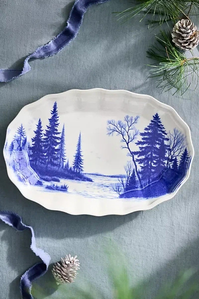Terrain Blue Forest Stoneware Serving Platter