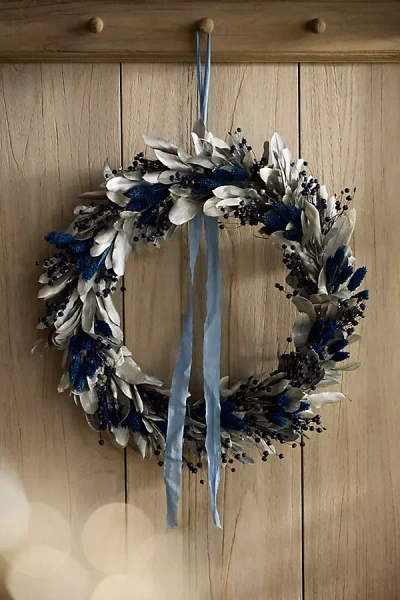 Terrain Blue + Silver Dried Wreath