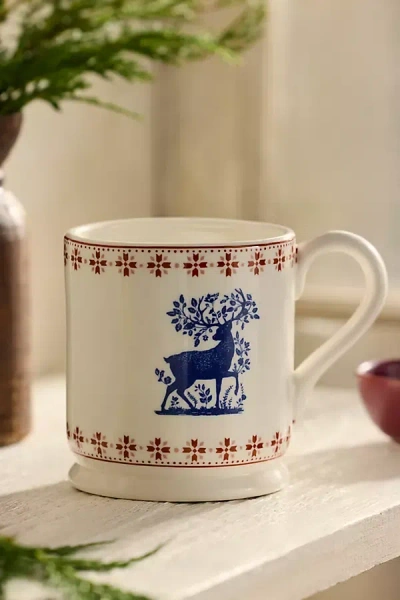 Terrain Blue Stag Stoneware Mug In Multicolor