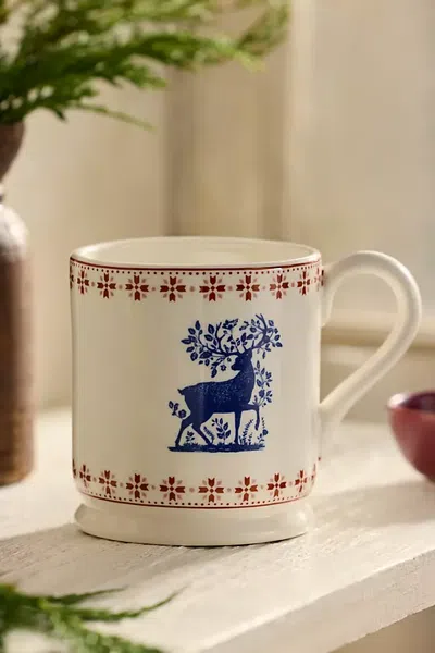 Terrain Blue Stag Stoneware Mug In Multicolor