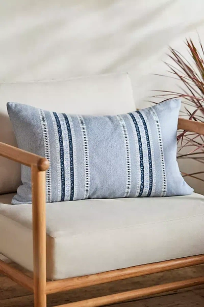 Terrain Blue Stripe Outdoor Pillow