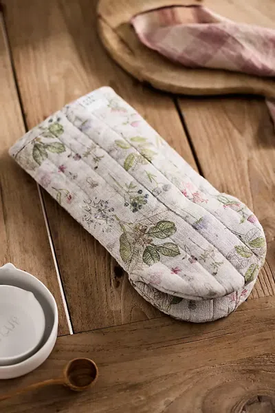 Terrain Botanical Linen Oven Mitt In Multicolor