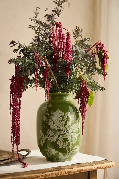 Terrain Botanical Silhouette Vase In Green