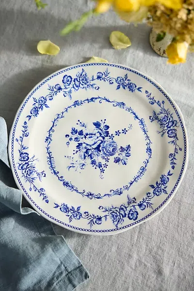 Terrain Botanical Transferware Dinner Plate In Blue