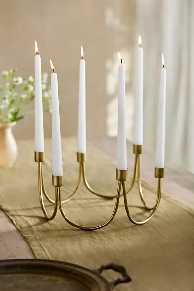 Terrain Brass Arch Candelabra In Gold
