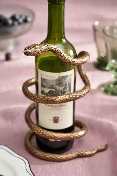 Terrain Brass Snake Bottle Holder In Multi