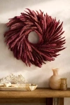Terrain Burgundy Umbrella Sedge Dried Wreath