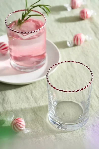 Terrain Candy Cane Glasses, Set Of 2 In Transparent