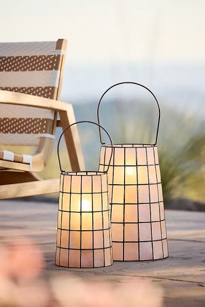 Terrain Capiz Shell Lantern