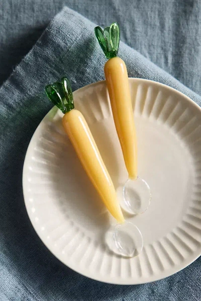 Terrain Carrot Glass Spoons, Set Of 2 In Neutral